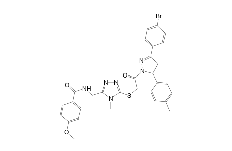benzamide, N-[[5-[[2-[3-(4-bromophenyl)-4,5-dihydro-5-(4-methylphenyl)-1H-pyrazol-1-yl]-2-oxoethyl]thio]-4-methyl-4H-1,2,4-triazol-3-yl]methyl]-4-methoxy-