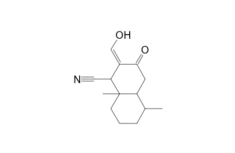 1-Naphthalenecarbonitrile, decahydro-2-(hydroxymethylene)-5,8a-dimethyl-3-oxo-