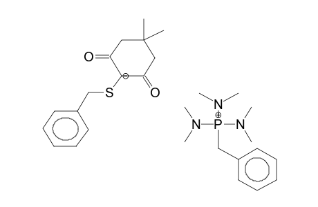 HEXAMETHYLTRIAMINO(BENZYL)PHOSPHONIUM 2-BENZYLSULPHENYLDIMEDONE