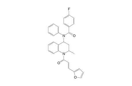 4-Fluoranyl-N-[1-[(E)-3-(furan-2-yl)prop-2-enoyl]-2-methyl-3,4-dihydro-2H-quinolin-4-yl]-N-phenyl-benzamide