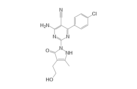 1-[6-Amino-4-(4-chlorophenyl)-5-cyanopyrimidin-2-yl]-4-(2-hydroxyethyl)-3-methyl-3-pyrazolin-5-one