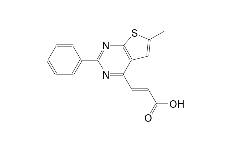 (E)-3-(6-methyl-2-phenyl-4-thieno[2,3-d]pyrimidinyl)-2-propenoic acid