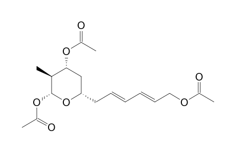 2H-Pyran-2,4-diol, 6-[6-(acetyloxy)-2,4-hexadienyl]tetrahydro-3-methyl-, diacetate, [2.alpha.,3.beta.,4.alpha.,6.alpha.(2E,4E)]-