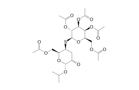 2-PROPYL-6-O-ACETYL-3-DEOXY-4-S-(2,3,4,6-TETRA-O-ACETYL-BETA-D-GALACTOPYRANOSYL)-4-THIO-ALPHA-D-THREO-HEXOPYRANOSID-2-ULOSE