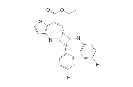 5-(Ethoxycarbonyl)-7-[(4-fluorophenyl)imino]-8-(4-fluorophenyl)-1,3-diazeto[1',2'-a]thieno[3,2-d][1,3]diazaepine