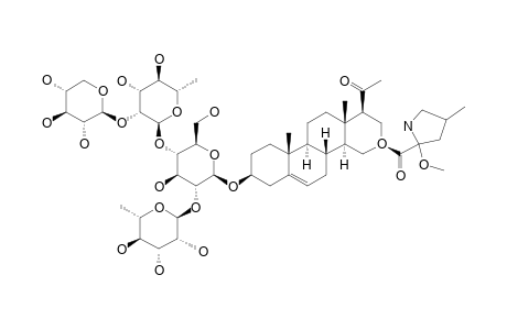 3-O-BETA-SYCOPHANTETRAOSYL-3-BETA,16-BETA-DIHYDROXY-PREGN-5-EN-20-ONE-16-O-(2,5-EPIMINO-2-METHOXY-4-PENTANOIC-ACID)-ESTER
