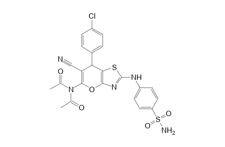 N-acetyl-N-(7-(4-chlorophenyl)-6-cyano-2-(4-sulfamoylphenylamino)-7H- thiazolo[4,5-b]pyrane-5-yl)acetamide