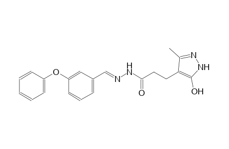 1H-pyrazole-4-propanoic acid, 5-hydroxy-3-methyl-, 2-[(E)-(3-phenoxyphenyl)methylidene]hydrazide