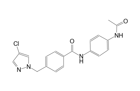 N-[4-(acetylamino)phenyl]-4-[(4-chloro-1H-pyrazol-1-yl)methyl]benzamide