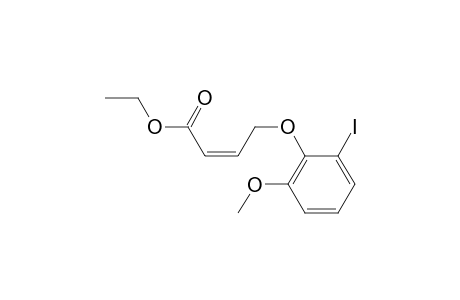 2-Butenoic acid, 4-(2-iodo-6-methoxyphenoxy)-, ethyl ester