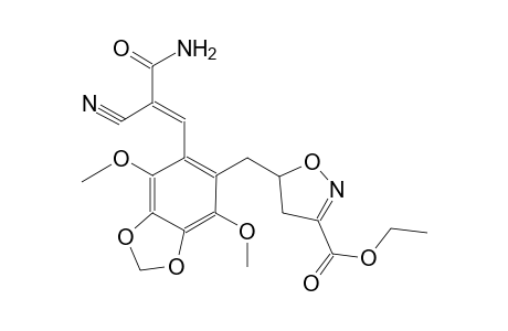 3-isoxazolecarboxylic acid, 5-[[6-[(1E)-3-amino-2-cyano-3-oxo-1-propenyl]-4,7-dimethoxy-1,3-benzodioxol-5-yl]methyl]-4,5-dihydro-, ethyl ester