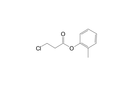 3-Chloropropionic acid, 2-methylphenyl ester