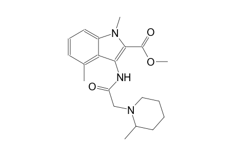 methyl 1,4-dimethyl-3-{[(2-methyl-1-piperidinyl)acetyl]amino}-1H-indole-2-carboxylate
