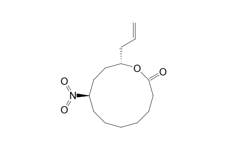 Oxacyclododecan-2-one, 9-nitro-12-(2-propenyl)-, (9R*,12R*)-