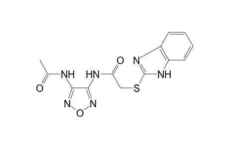 N-(4-acetamido-1,2,5-oxadiazol-3-yl)-2-(1H-benzimidazol-2-ylsulfanyl)acetamide