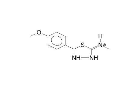 2-(PARA-METHOXYPHENYL)-5-METHYLIMINO-1,3,4-THIADIAZOLIDINE, PROTONATED(ISOMER 1)