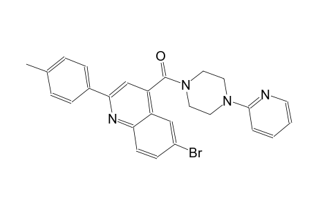 6-bromo-2-(4-methylphenyl)-4-{[4-(2-pyridinyl)-1-piperazinyl]carbonyl}quinoline