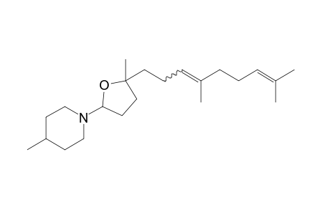 1-[5-[4,8-dimethylnona-3,7-dienyl]-5-methyl-tetrahydrofuran-2-yl]-4-methyl-piperidine