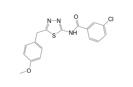 3-chloro-N-[5-(4-methoxybenzyl)-1,3,4-thiadiazol-2-yl]benzamide
