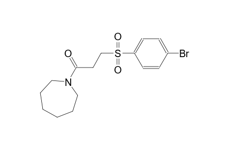 1H-azepine, 1-[3-[(4-bromophenyl)sulfonyl]-1-oxopropyl]hexahydro-