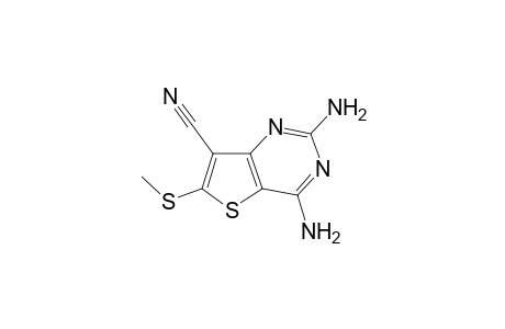 2,4-Diamino-6-(methylsulfanyl)thieno[3,2-d]pyrimidine-7-carbonitrile