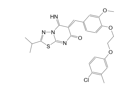 7H-[1,3,4]thiadiazolo[3,2-a]pyrimidin-7-one, 6-[[4-[2-(4-chloro-3-methylphenoxy)ethoxy]-3-methoxyphenyl]methylene]-5,6-dihydro-5-imino-2-(1-methylethyl)-, (6Z)-