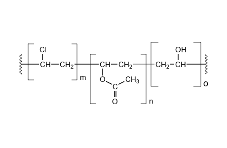 Vinyl chloride/vinyl acetate/vinyl alcohol terpolymer (91%, 3%, 6%)