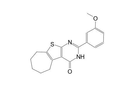2-(3-methoxyphenyl)-3,5,6,7,8,9-hexahydro-4H-cyclohepta[4,5]thieno[2,3-d]pyrimidin-4-one