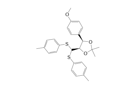 1,3-Dioxolane, 4-[bis[(4-methylphenyl)thio]methyl]-5-(4-methoxyphenyl)-2,2-dimethyl-, (4R-cis)-