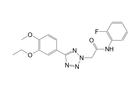 2-[5-(3-ethoxy-4-methoxyphenyl)-2H-tetraazol-2-yl]-N-(2-fluorophenyl)acetamide