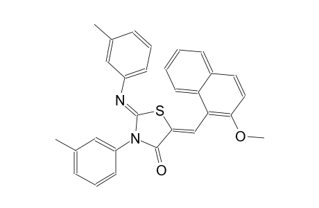 (2Z,5Z)-5-[(2-methoxy-1-naphthyl)methylene]-3-(3-methylphenyl)-2-[(3-methylphenyl)imino]-1,3-thiazolidin-4-one