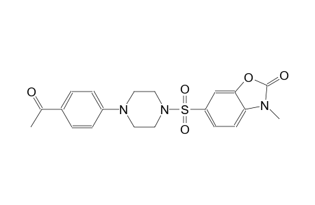 2(3H)-benzoxazolone, 6-[[4-(4-acetylphenyl)-1-piperazinyl]sulfonyl]-3-methyl-
