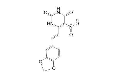 2,4(1H,3H)-pyrimidinedione, 6-[(E)-2-(1,3-benzodioxol-5-yl)ethenyl]-5-nitro-