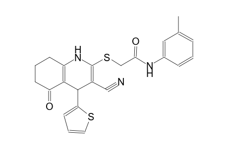 acetamide, 2-[[3-cyano-1,4,5,6,7,8-hexahydro-5-oxo-4-(2-thienyl)-2-quinolinyl]thio]-N-(3-methylphenyl)-