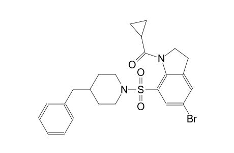 1H-indole, 5-bromo-1-(cyclopropylcarbonyl)-2,3-dihydro-7-[[4-(phenylmethyl)-1-piperidinyl]sulfonyl]-
