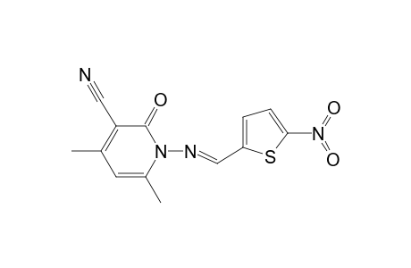 2-keto-4,6-dimethyl-1-[(E)-(5-nitro-2-thienyl)methyleneamino]nicotinonitrile