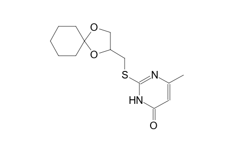 4(3H)-pyrimidinone, 2-[(1,4-dioxaspiro[4.5]dec-2-ylmethyl)thio]-6-methyl-