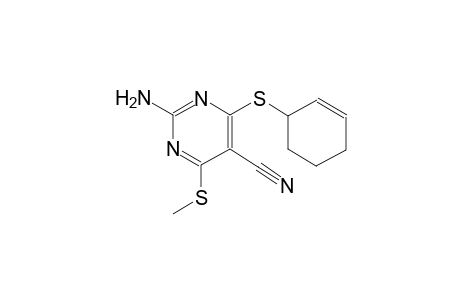 2-amino-4-(2-cyclohexen-1-ylsulfanyl)-6-(methylsulfanyl)-5-pyrimidinecarbonitrile