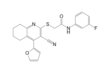 acetamide, 2-[[3-cyano-4-(2-furanyl)-5,6,7,8-tetrahydro-2-quinolinyl]thio]-N-(3-fluorophenyl)-