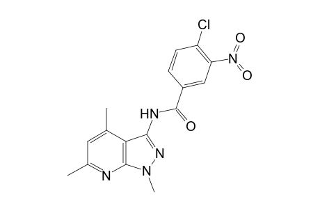 4-Chloro-3-nitro-N-{1,4,6-trimethyl-1H-pyrazolo[3,4-b]pyridin-3-yl}benzamide