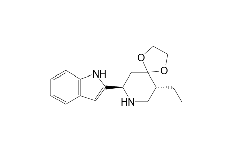 1,4-Dioxa-8-azaspiro[4.5]decane, 6-ethyl-9-(1H-indol-2-yl)-, trans-