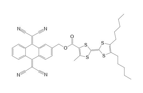 2-(4-Methyl-4',5'-dipentyltetrathiafulvalenyl-5-carbonyloxymethyl)-13,13,14,14-tetracyanoanthraquinodimethane