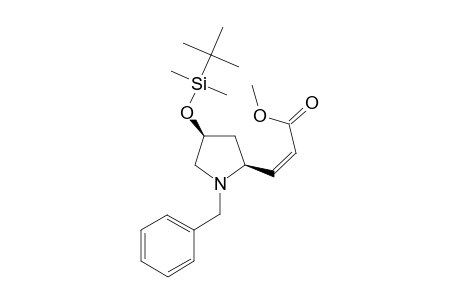 (2S,4S)-(N-BENZYL)-4-(TERT.-BUTYLDIMETHYLSILYLOXY)-2-[(Z)-METHOXYCARBONYL-ETHENYL]-PYRROLIDINE