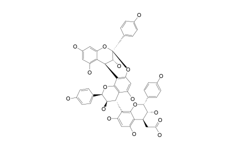 EPIAFZELECHIN-(4-BETA->8,2-BETA->O->7)-EPIAFZELECHIN-(4-BETA->8)-3'-DEOXYDRYOPTERIC-ACID