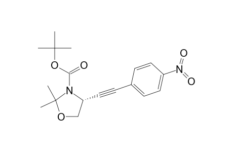 (4R)-2,2-dimethyl-4-[2-(4-nitrophenyl)ethynyl]-3-oxazolidinecarboxylic acid tert-butyl ester