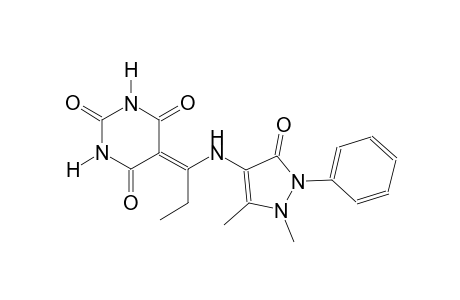 5-{1-[(1,5-dimethyl-3-oxo-2-phenyl-2,3-dihydro-1H-pyrazol-4-yl)amino]propylidene}-2,4,6(1H,3H,5H)-pyrimidinetrione
