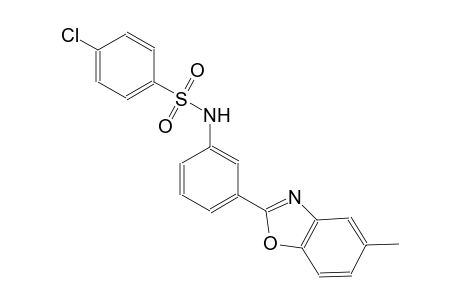 4-chloro-N-[3-(5-methyl-1,3-benzoxazol-2-yl)phenyl]benzenesulfonamide