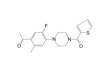 1-(5-Fluoro-2-methyl-4-[4-(2-thienylcarbonyl)-1-piperazinyl]phenyl)ethanone