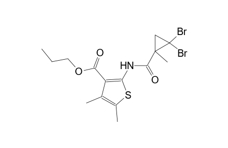 propyl 2-{[(2,2-dibromo-1-methylcyclopropyl)carbonyl]amino}-4,5-dimethyl-3-thiophenecarboxylate