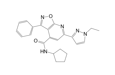 isoxazolo[5,4-b]pyridine-4-carboxamide, N-cyclopentyl-6-(1-ethyl-1H-pyrazol-3-yl)-3-phenyl-